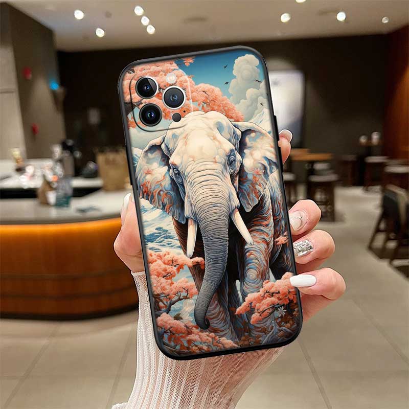 RE5 Animal Elephant New High-End Shell Phone Case for OPPO A3 Pro A72 A74 A76 A77 A77S A78 A79 A94 A95 A18 A40M A58