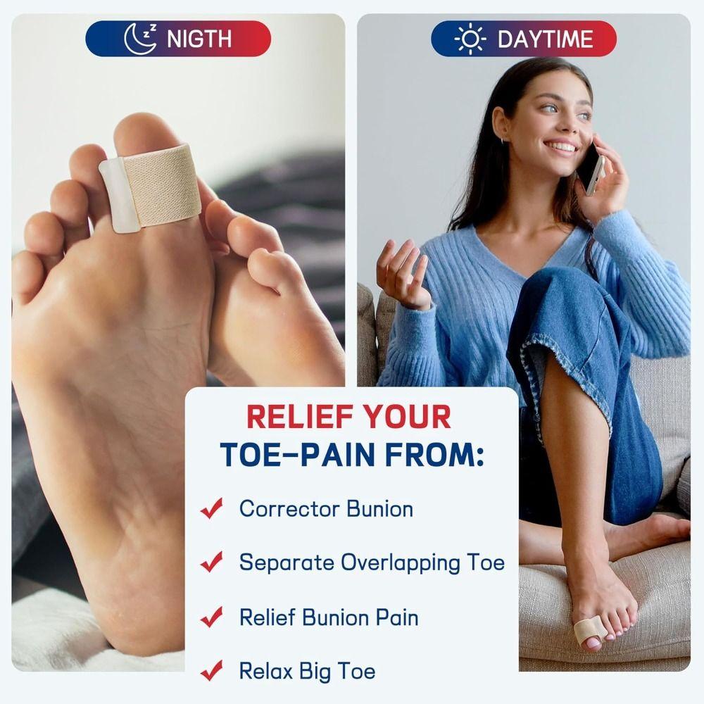 Neuer Reibungsschutz Zehentrenner Druckentlastung Hallux-Korrektor Großzehen-Richter für überlappende Großzehen