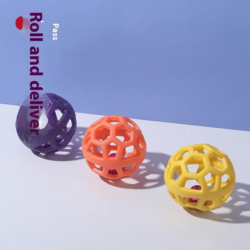 Pet Toy Hollow Bell Ball Dog Interactive Toy Recovery Training Contains Bell Dog Boredom Relief Artifact