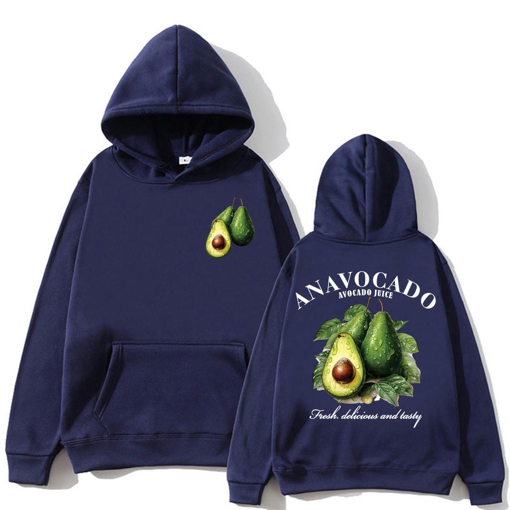 Funny An Avocado Juice Graphic Hoodies Men Women Fashion Aesthetic Sweatshirt Oversized Fleece Gifts