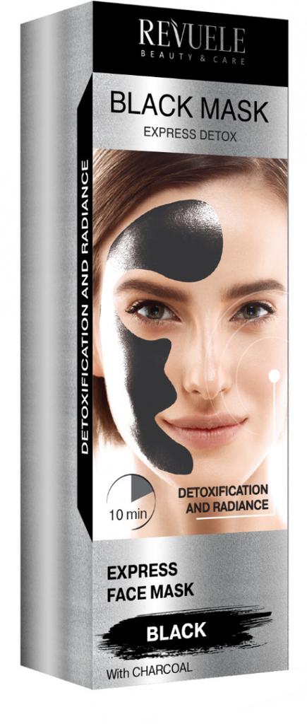 Czarna maseczka do twarzy / revuele express detox black mask (80 ml)