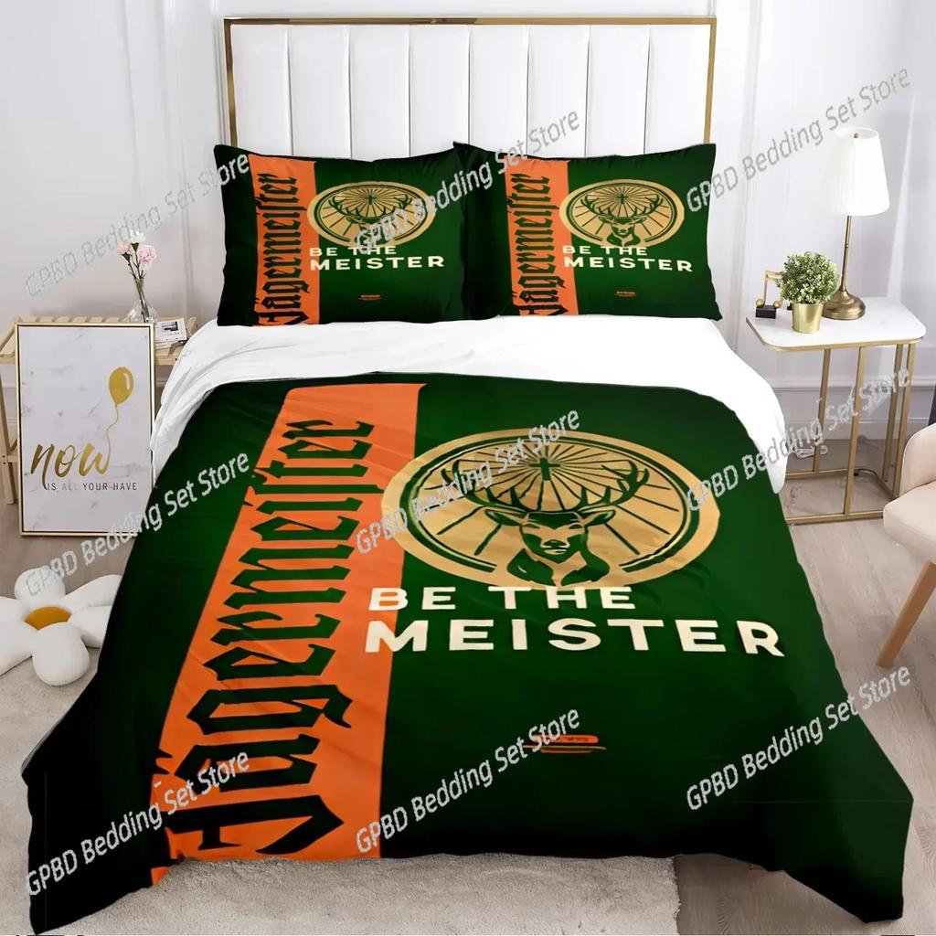 New J-Jagermeister Deer Duvet Cover Kawaii Comforter Bedding Sets Soft Quilt Cover and Pillowcases Single Double Queen King