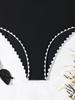 Fashion Black Two Piece Triangle Bikini Set Sexy Backless Swimsuit For Beach Vacation