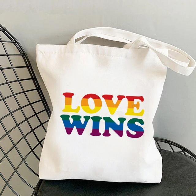 Shopper GIRL POWER Printed Kawaii Bag Harajuku Women Shopping Bag Canvas Shopper Bag Girl Handbag Tote Bag Shoulder Lady Bag