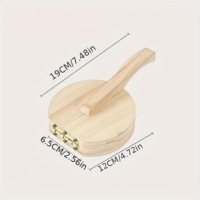 1pc Wooden Dough Press, Tortilla Press, Dumpling Skin Mold, Home Kitchen Accessories