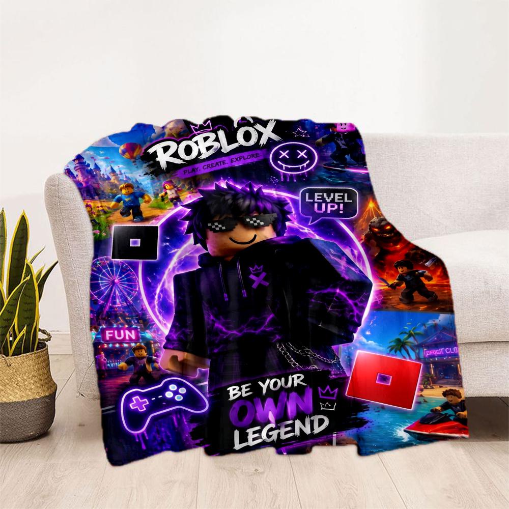 Roblox Street Style Avatars Blanket Durable Comfort Suitable For Picnics Office Sofa For All Seasons Playful Design