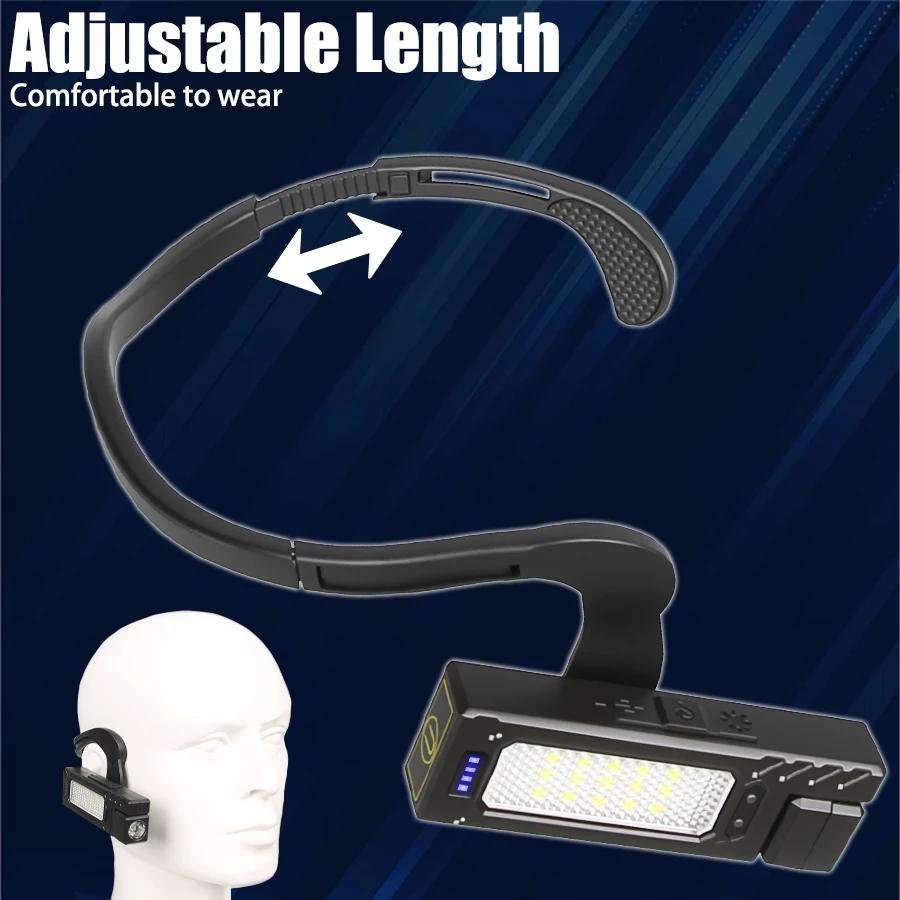 Sensor Ear Headlamp Rechargeable Led Flashlight COB Headlight with Magnet Headtorch Outdoor Waterproof Camping Fishing Lantern