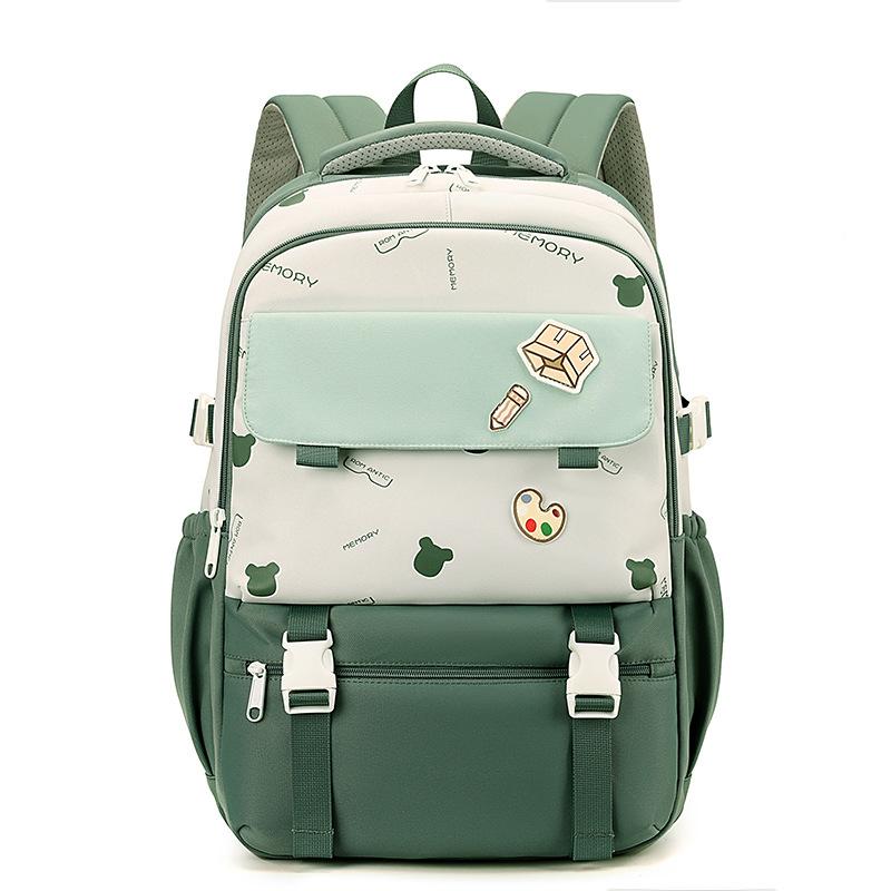 New High-value, Fresh and Sweet, Contrasting Color Splicing Backpack, Simple and Lightweight Backpack for Junior High School Students