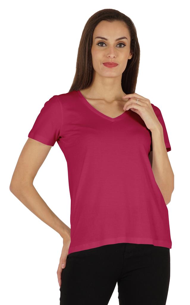 Inkmeso Womens Short Sleeve V-Neck Shirts Casual Regular Fit Tee T-Shirt Basic