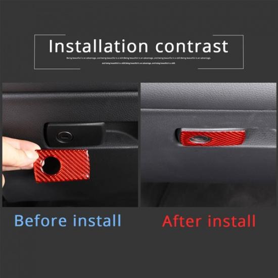 For Toyota Supra -2024 Glove Box Switch Trim Sticker Carbon Fibre Red
