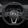 lfcsw2 Car Steering Wheel Cover Nissan Qashqai Juke X-Trail Patrol Note Leaf Altima Maxima Micra Murano Rogue Pulsar Sentra Teana Tiida