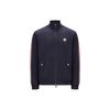 Gestreiftes Buchstabenmuster Stehkragen Reißverschluss Locker Langarm Sweatshirt Herren sweatshirt Marineblau I10918G00052V8162778