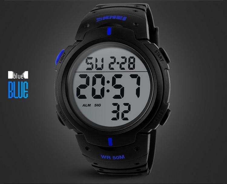 SKMEI 1068 Waterproof Sports Watch: Large Dial, Unisex, Multifunctional for Outdoor & Students