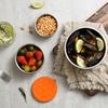 Stainless Steel Food Storage Box with Silicone Lid Portable Lunch Fresh Keeping Box Refrigerator Freezer Kitchen Food Organizer