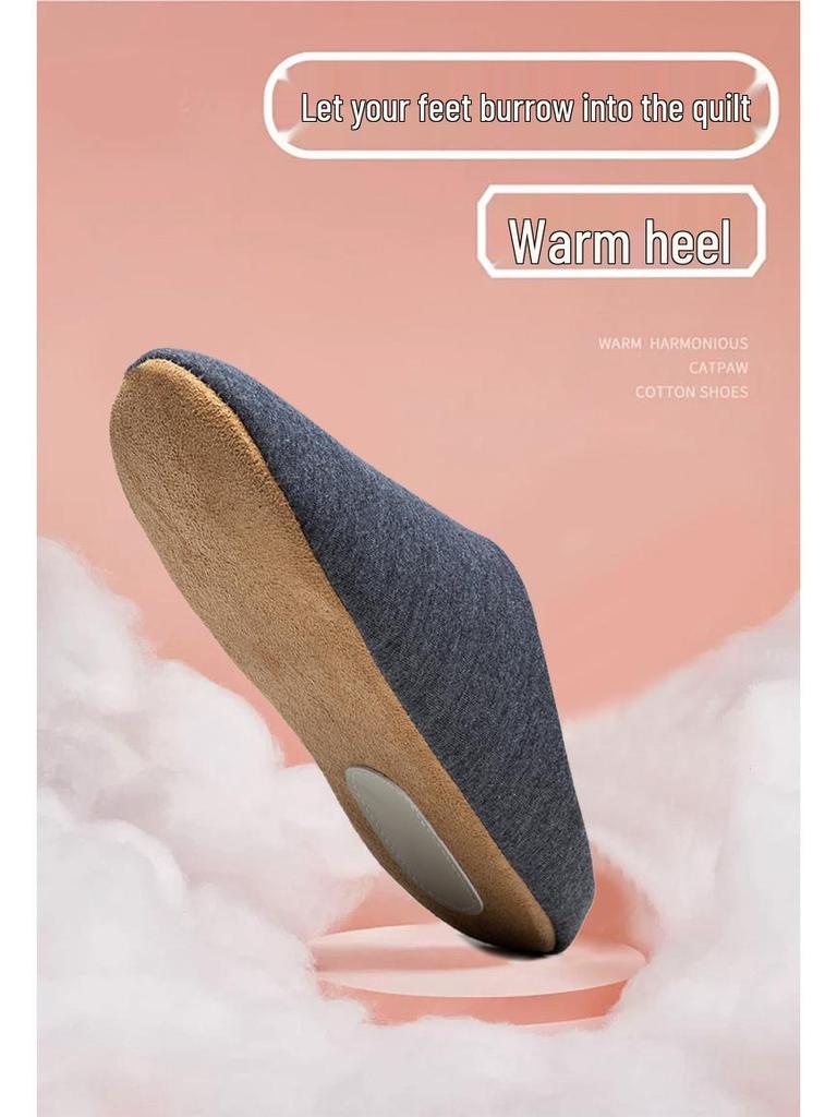 Pantofole da Donna in Cotone Silenziose a Punta Aperta - Suola Morbida in Tessuto, Lavabili in Lavatrice, Perfette per l'Autunno e l'Inverno in Casa
