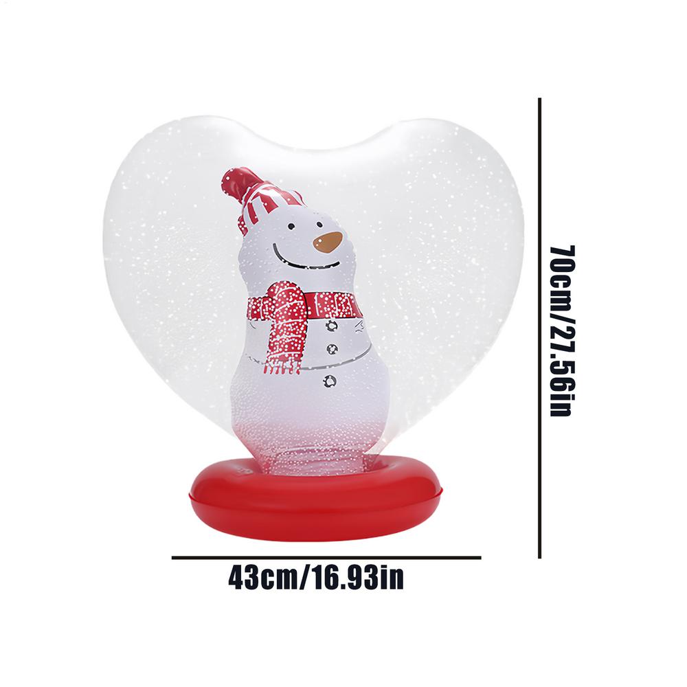 Giant Inflatable Christmas Ball Heart Shape Light Up Holiday Ornaments Figurine Inside Inflatable Decorated Ball With Remote