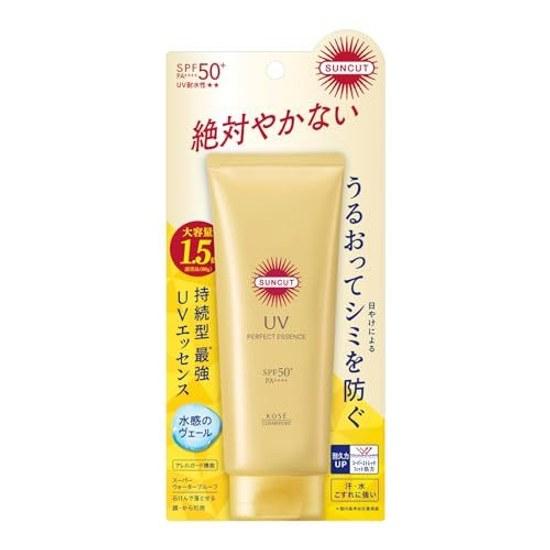 Suncut Perfect UV Essence SPF50+ PA++++ Water Resistance 120g Face Body Sunscreen Fragrance-Free Super Waterproof Allergy Guard Function Contains Acid
