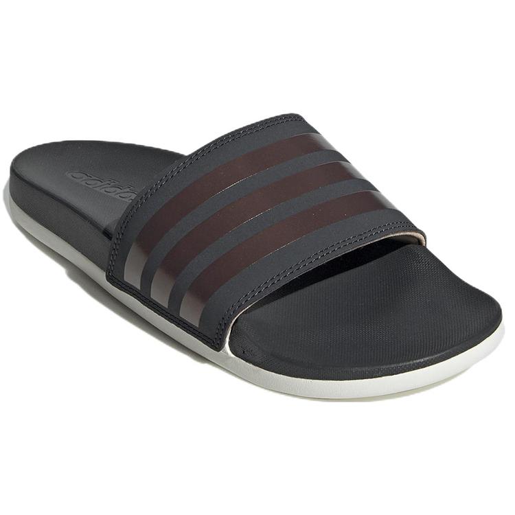 New Adilette Women's Adidas Comfort Slides 'Stripes Shimmer Copper Metallic' Women's F97200