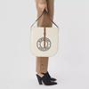 Burberry Logo Print Canvas Leather Trim Crossbody Bag With TB Hardware For Daily Use