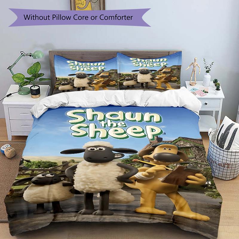 3pcs Sheep, Farm Bedding Set. Soft and Comfortable with No Core Included (1x Duvet Cover + 2x Pillow Covers) Yy251031098