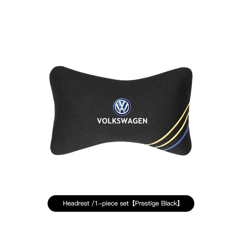 Car Headrest Cover Auto Seat Cover Head Neck Rest Pillow For VW GTI Polo Golf MK6MK7 Passat Atlas Jetta Tiguan Arteon CC Hub Cap