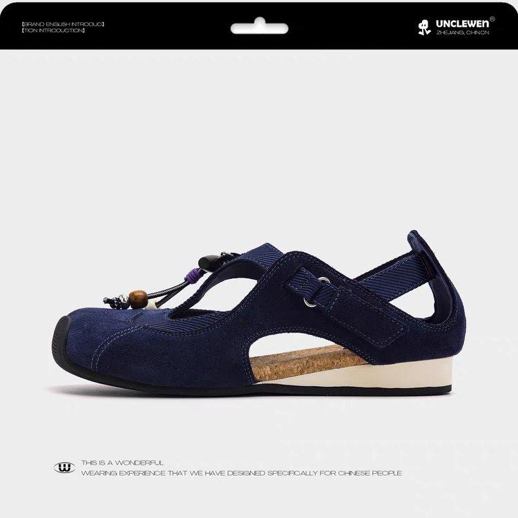 

Popular platform casual sports sandals women s 2025 new summer single shoes niche design sense moral training shoes women 40 тёмно-синий