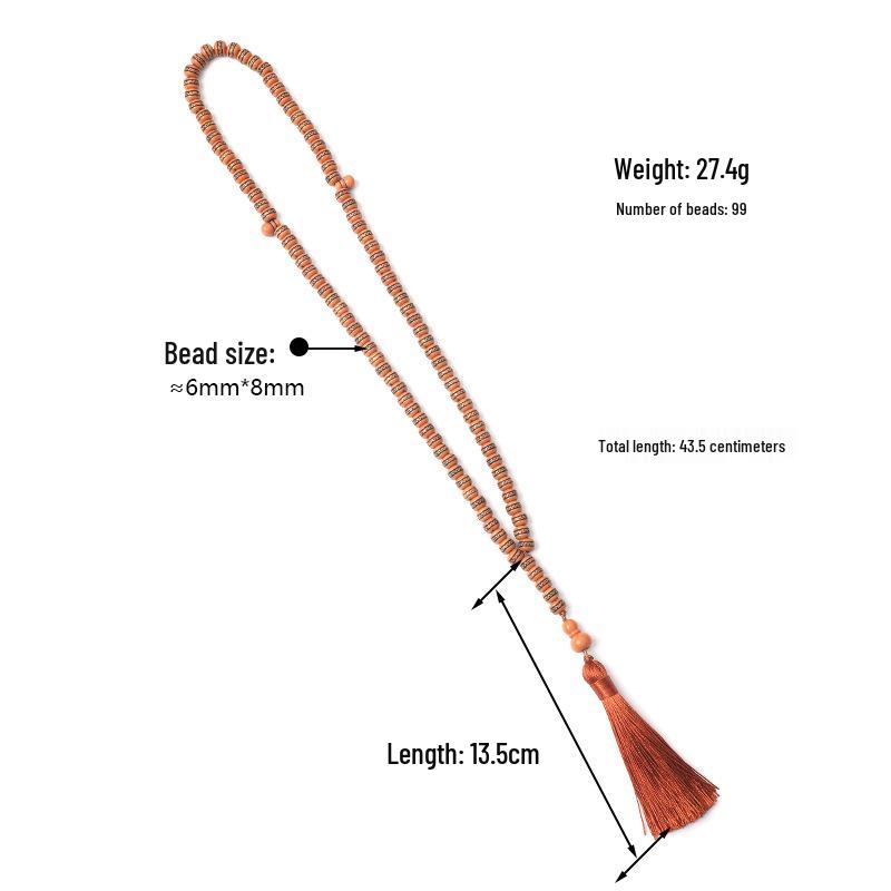 99-Bead 6x8mm Tasbih Islamic Prayer Beads
