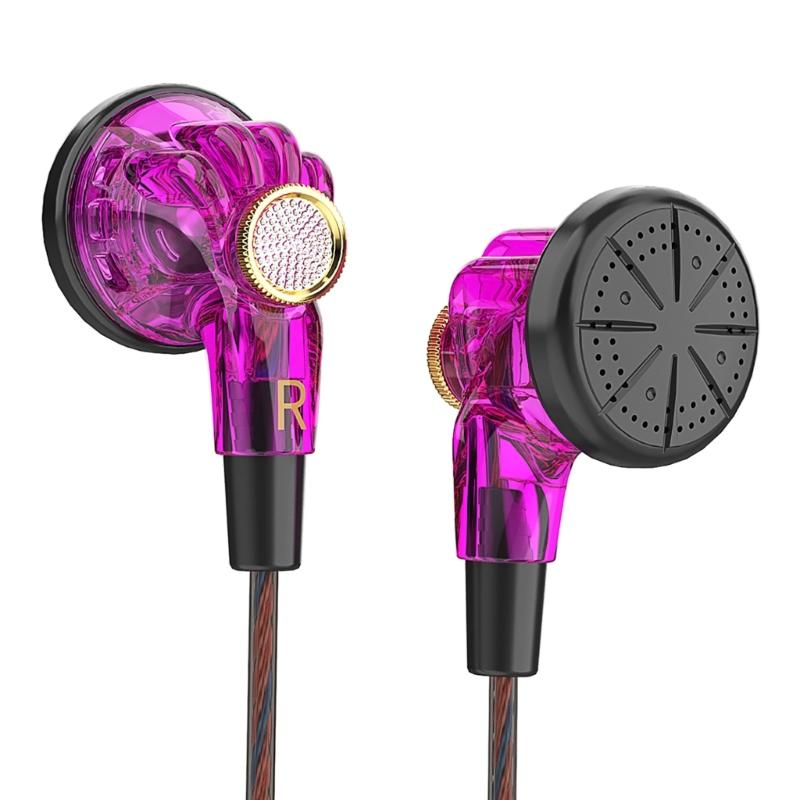 

High Sound Quality Earphones QKZ-MDR In Ear Headphones with Built in Mic Immerse Yourself in Clear and Realistic Sound 1 фіолетовий