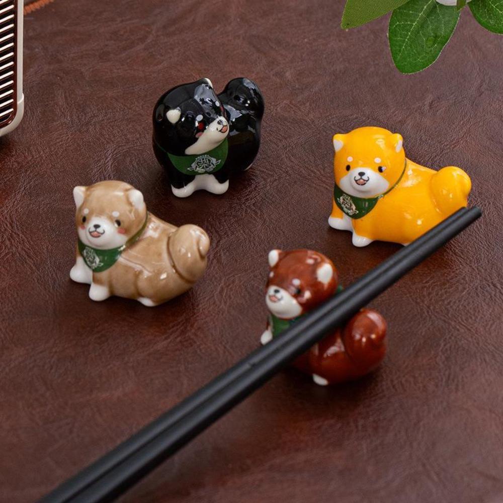 Dog Shape Chopstick Rest Cartoon Spoon Rack Holder Practical Table Decor  Decor