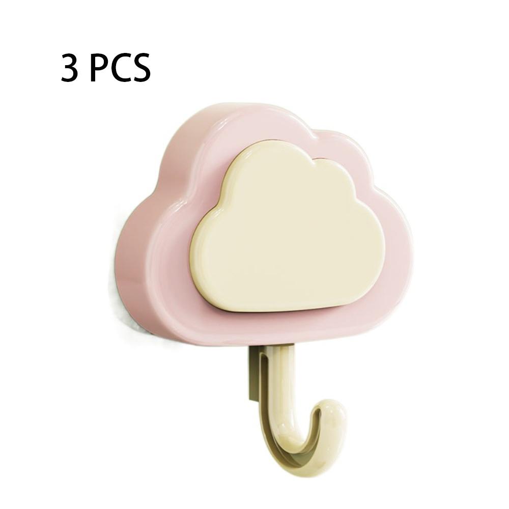 3 Pcs Home Decoration Cute Wall Hook Self Adhesive Key Holder Clothes Towel Hanger  Bathroom
