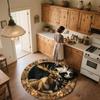 Deer Pattern Round rug,Carpet Rug for Living Room Bedroom Playroom ,Non-slip Floor Mat,Holiday Gifts and Birthday Gifts.