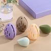 Silikon-Schönheits-Ei-Aufbewahrungskoffer, kompakt, tragbar, staubdicht, atmungsaktiv, Aufbewahrungskoffer für Make-up-Puff-Halter
