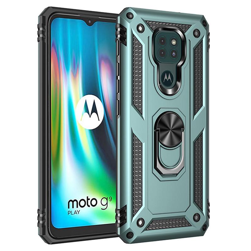 Für Motorola Moto G9 Play G9 Plus Hülle Ständerhalter magnetisch Auto Ring Stoßfeste Panzerhülle für Moto G9 Power Rückseite