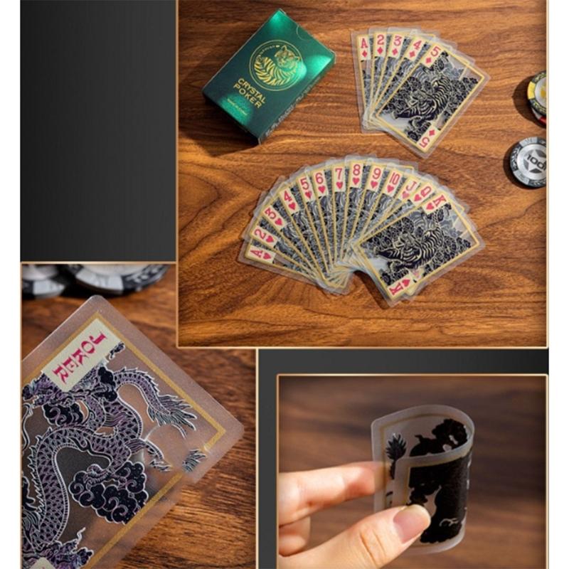 Waterproof Playing Card Plastic Poker Card Clear Table Game Card Easy Clean