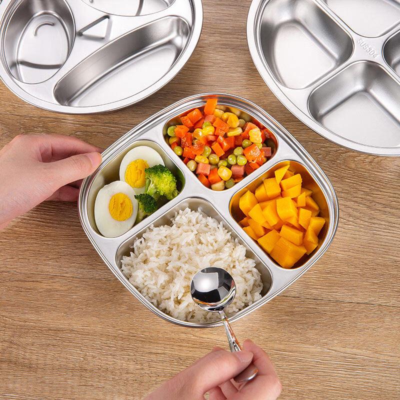 Xihe 304 Stainless Steel Divided Meal Tray Set