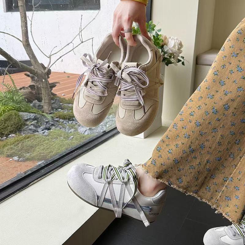 Niche Women's Autumn New Thick-soled Breathable Versatile Little White Shoes Retro Lightweight Casual Board Shoes