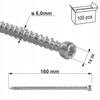 Full thread construction screws, cylinder head WKFC-06160(100)