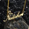 Atoztide Fashion Custom Name Stainless Steel Necklaces Personalized Jewelry Chain Crown Heart Butterfly Necklace for Women Gifts