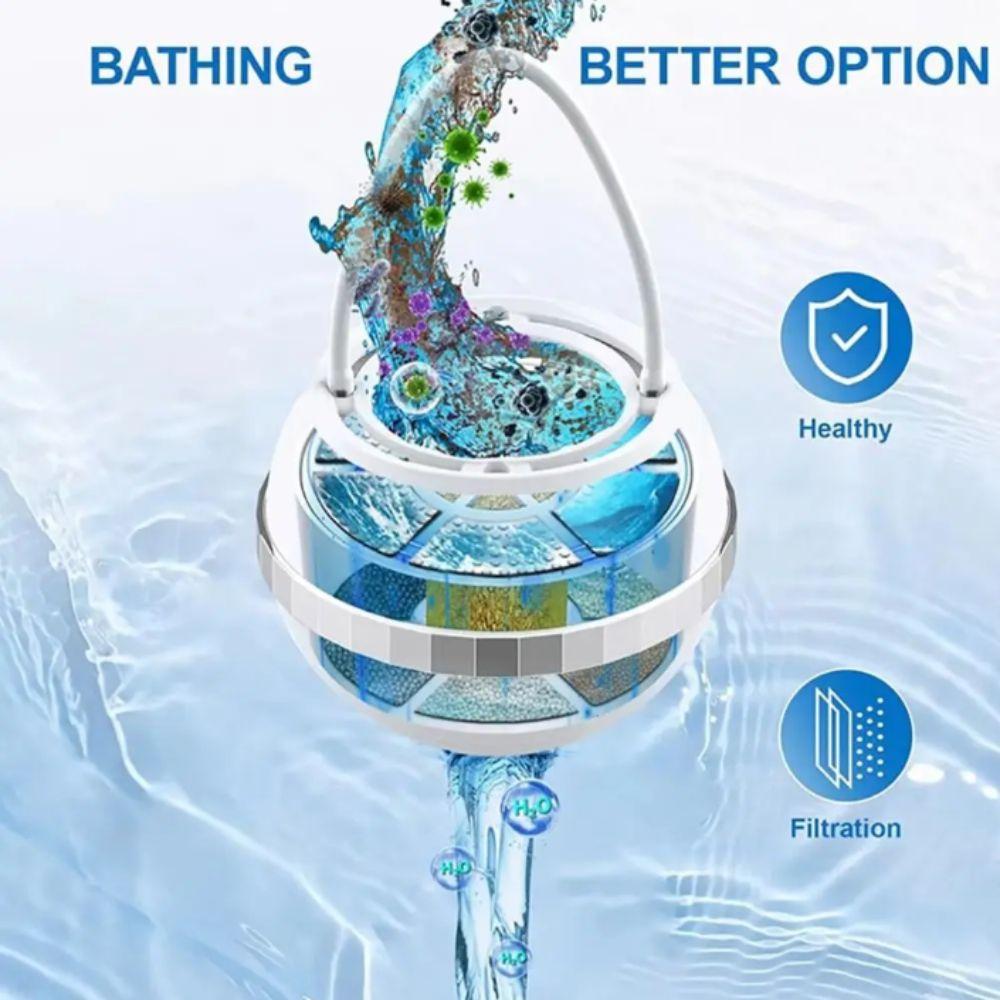 PP Material Portable Plastic Bathtub Water Filter Splash-proof Design Efficient Filter Hanging Tub Faucet Filter