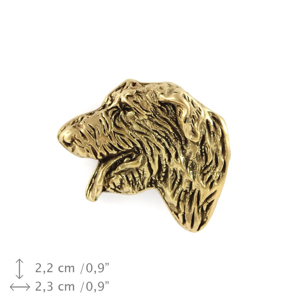 Ierse Wolfshond II - vergulde speldbroche, elegant hondenornament, unieke speld van het merk Art-Dog