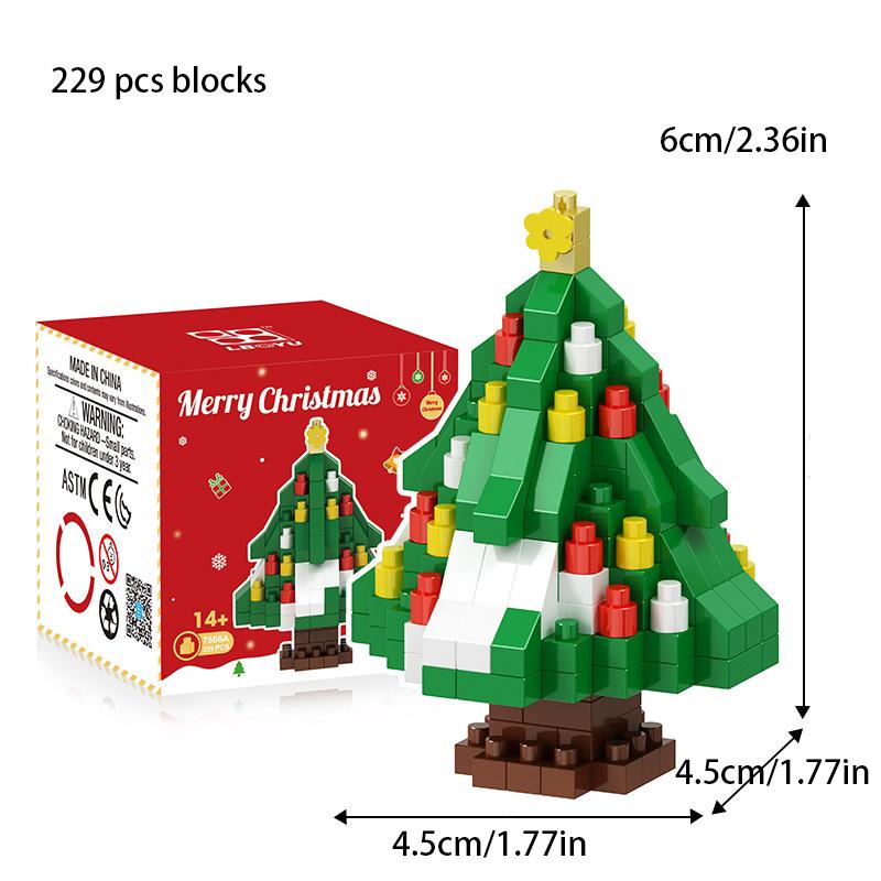 

Building Blocks Diy Toy Set Christmas Decorations Abs Plastic Kids Decoration StyleD