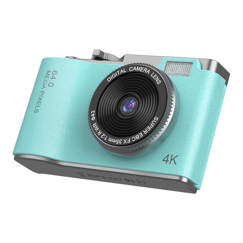 Retro Style 4K HD Dual Camera: Trendy Portable Digital Camera for Students