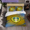Leeds United Themed Bedding 3Pcs Duvet Cover Set Decorative Bed Linen For Teen Room Home Decoration