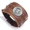 Herren-Legierung-Lederarmband mit Tiermotiv, Vintage, breites Armband, stilvolles Freizeit-Accessoire, täglicher Gebrauch