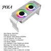 Computer RAM Heatsink Dual Cooling Fans 13.5 CFM ARGB Aura Sync PWM Temperature Reeplament Control DDR4/5 Desktop PC Memory Module Aluminum
