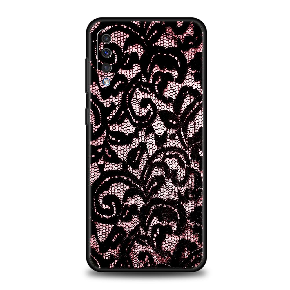 Lace Style Cool Girl Phone Case for Samsung Galaxy A56 A36 A26 A16 A06 A54 A34 A24 A12 A14 A20 A22 A52 5G Soft TPU Shell Fundas