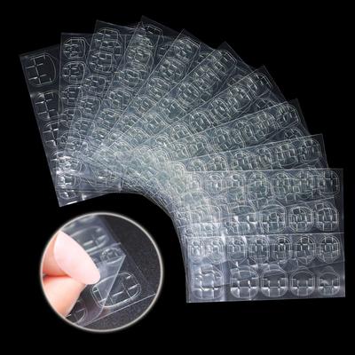 10 Blatt wasserdichte, atmungsaktive, doppelseitige Nagelklebstoffe aus Gelee, zum Aufdrücken der Nägel, selbstklebende Laschen, Nagelkleberaufkleber