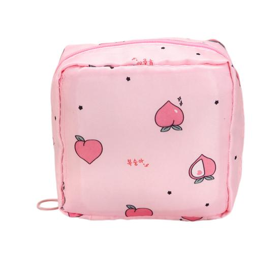 Damenbinden-Tasche, Cartoon-Druck, tragbar, mit Reißverschluss, zum Aufhängen, für Mädchen, Windel, Damenbinde, Aufbewahrungstasche, Münzgeldbörse, Schmuck-Organizer, Kredit