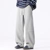 American Trendy Brand Versatile Elastic Waist Splicing Scimitar Casual Pants Men's Spring New Loose Casual Knitted Sweatpants