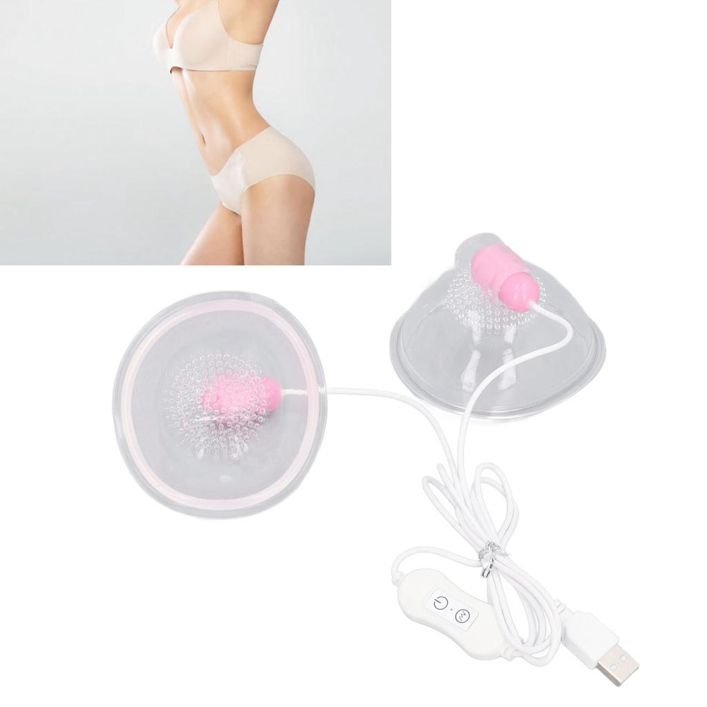 Elektrisk brystmassasjeapparat Vibrasjon Juster Styrke Fremme Sirkulasjon Brystmassasjemaskin USB-plugg